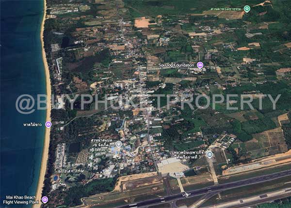 1 rai land for sale in mai khao beach, phuket