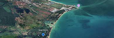 beachfront land for sale in Bang Sak Beach, Phang Nga